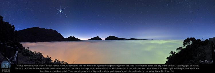 Venus above Reunion Island