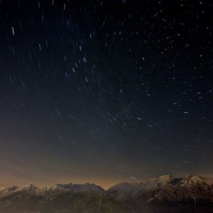 Star Trails Above the Alps
