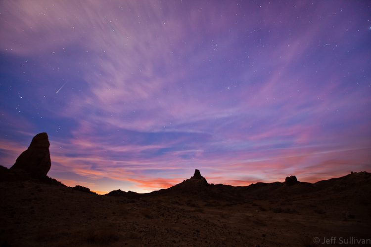 Geminid Meteor and Pre-dawn Stars