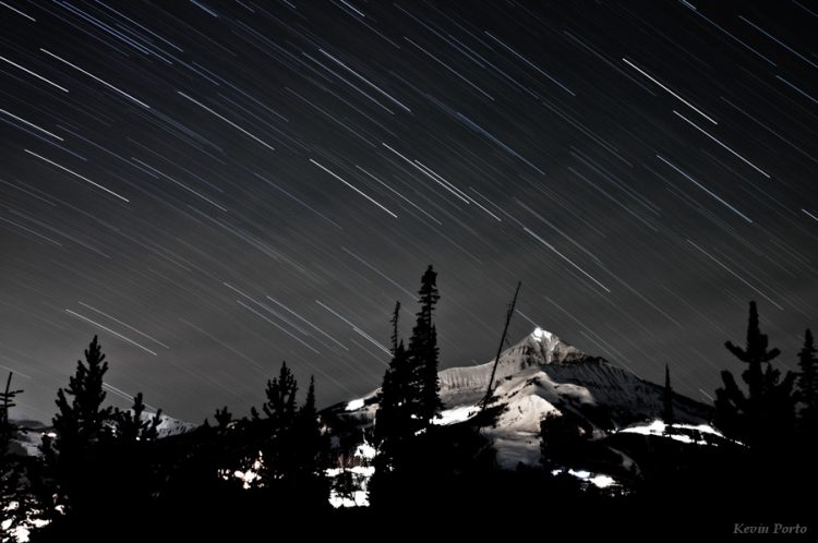 Star Trails over Lone Mountain