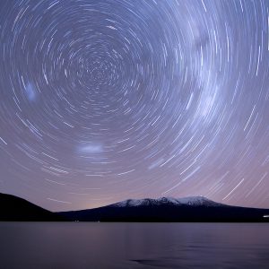 Star Trails above Mount Tongariro