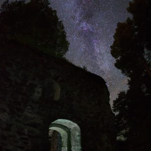 Old Ruin and Milky Way
