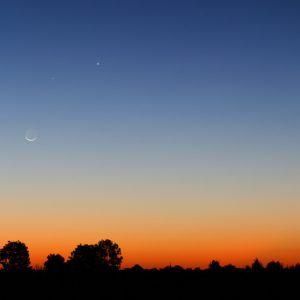 Mercury, Venus, and Moon Conjunction