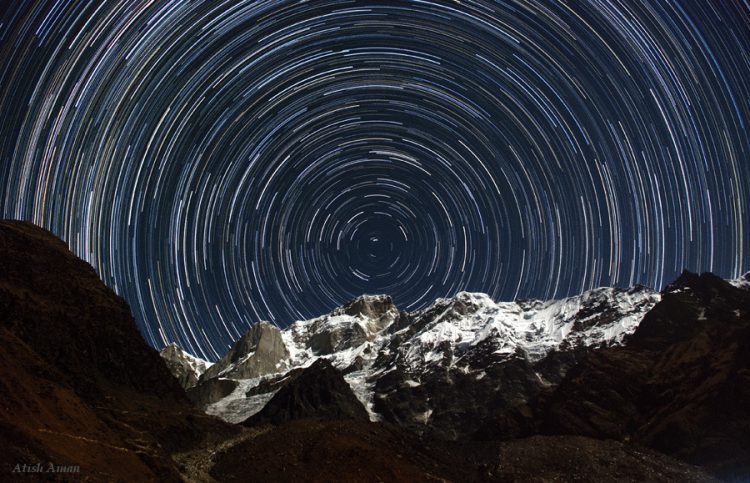 Star Trails above Himalayas