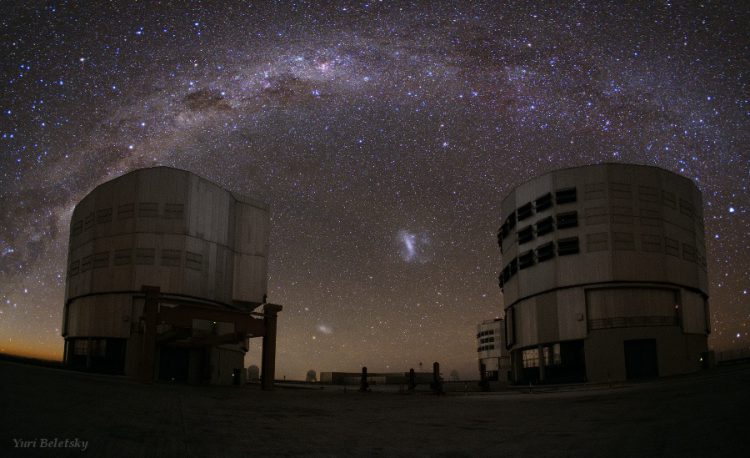 Milky Way over the VLTs