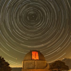 Star Trails Over Newall Telescope