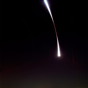 Moon and Jupiter trail over Bangkok