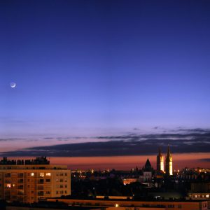 Moon and Venus over Caen