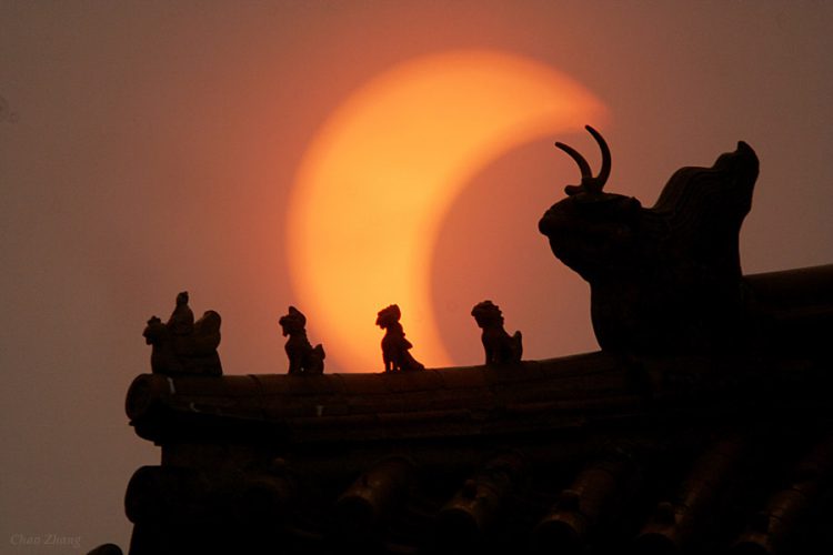 Eclipse Over the Imperial Palace