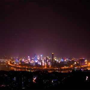 Venus, Juipter and Moon over Chongqing