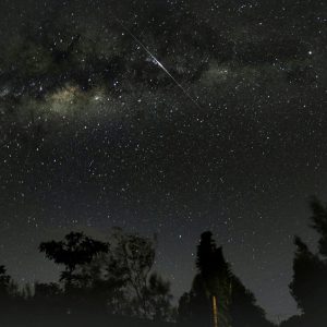 Iridium Flare and the Milky Way