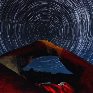 Mobius Arch Polaris Star Trails