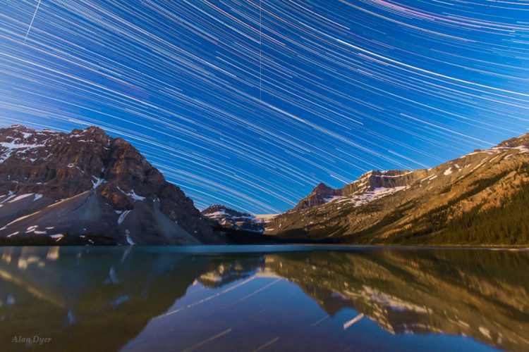 Star Trails Over Bow Lake