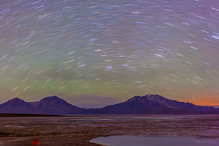 Star Trails over Saler de Surire