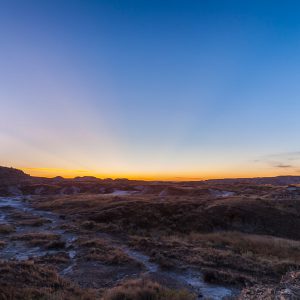 Twilight at Dinosaur Provincial Park