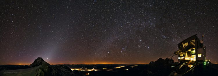 Zodiac Light over Dachstein Mountain