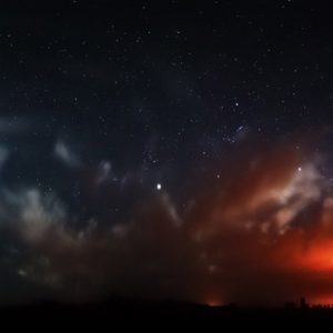 Night Sky and Bushfire