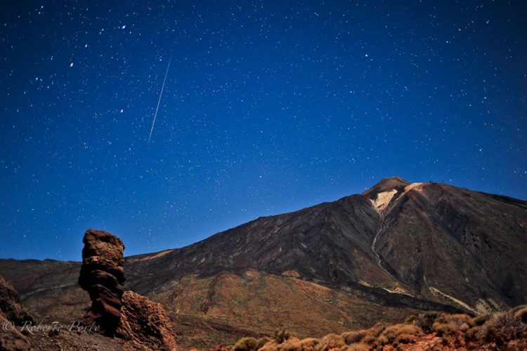 Geminid Meteor Over Teide National Park