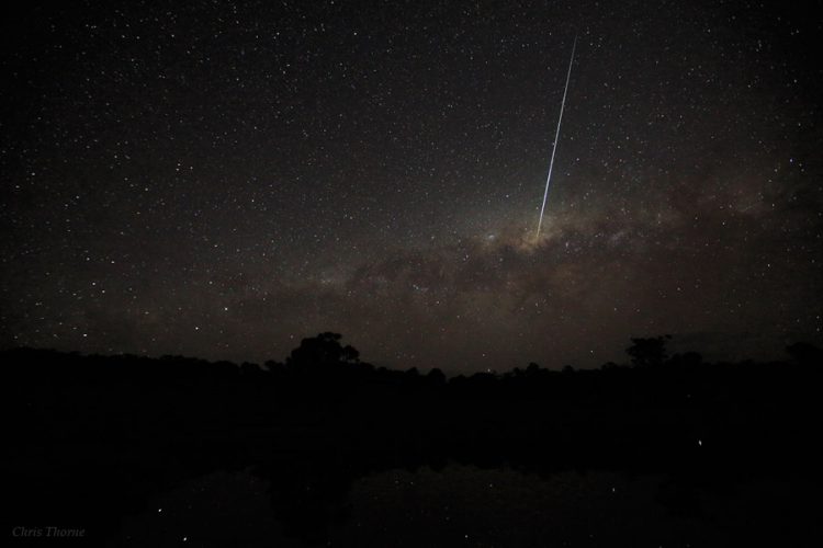 Large Meteor Spears Galactic Center