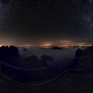 Milky Way over Saxon Switzerland