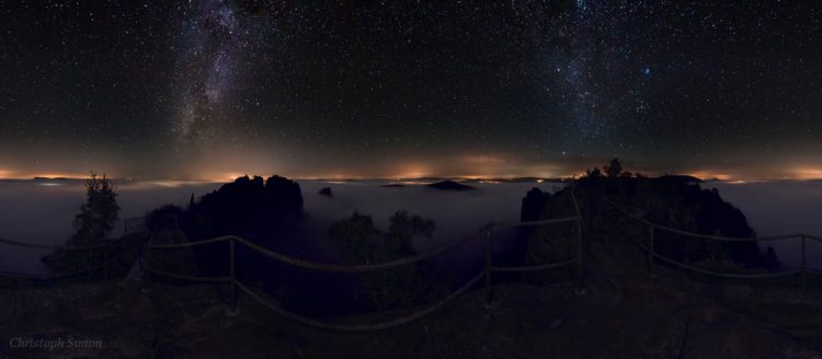 Milky Way over Saxon Switzerland
