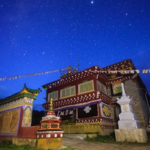 Tibetan Temple in Morning Twilight