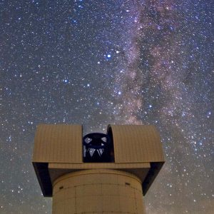 Helmos Observatory Dome With Milky Way