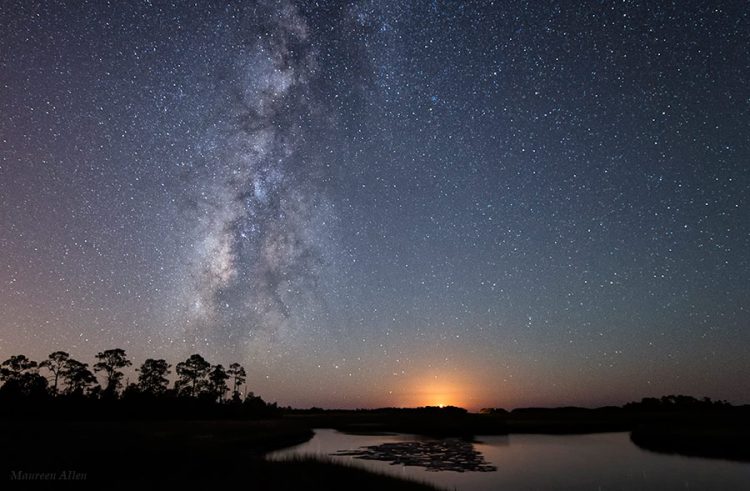 Milky Way and Moonset
