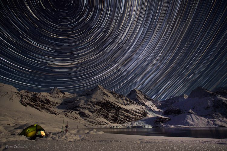 Star Trails over the Hamberg and Harker Glacier