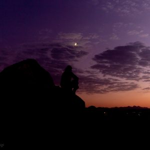 Man, Silence and Moon