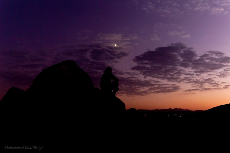 Man, Silence and Moon