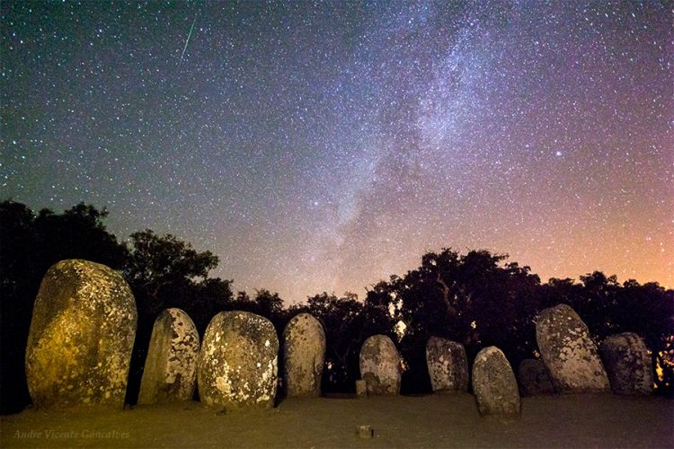 Almendres Cromlech During Perseids