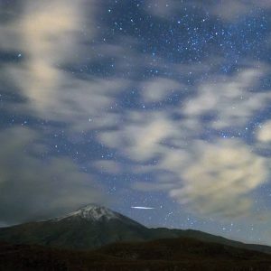 Meteor Above Damavand Mount