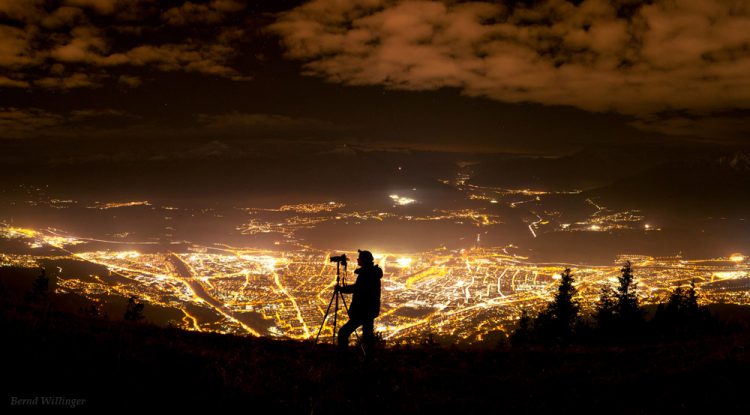 Light Pollution over Innsbruck