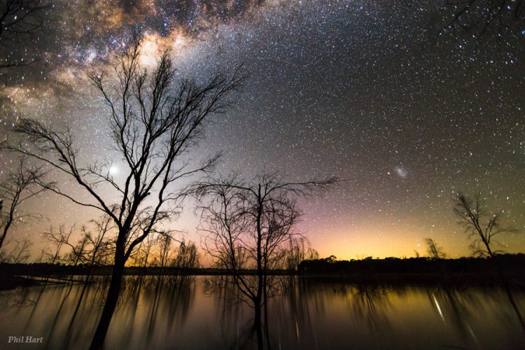 Zodiacal Light and Twilight over Lake Eppalock