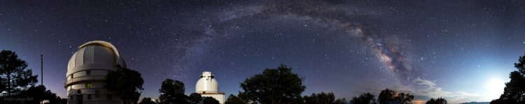 Observatory Moonset Panorama