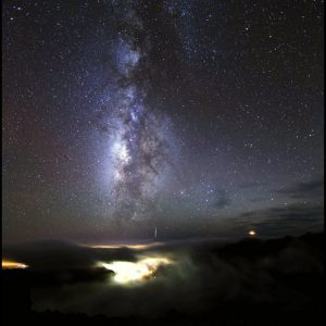 Milky Way, Venus and a Meteor