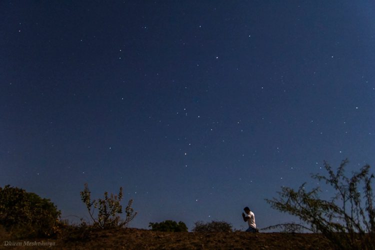 Praying under the Night Sky