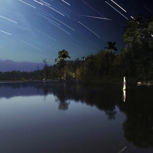 Perseids over a Lake