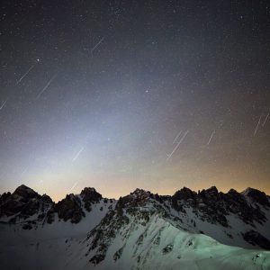 Geminid Meteors (Photo Composite)