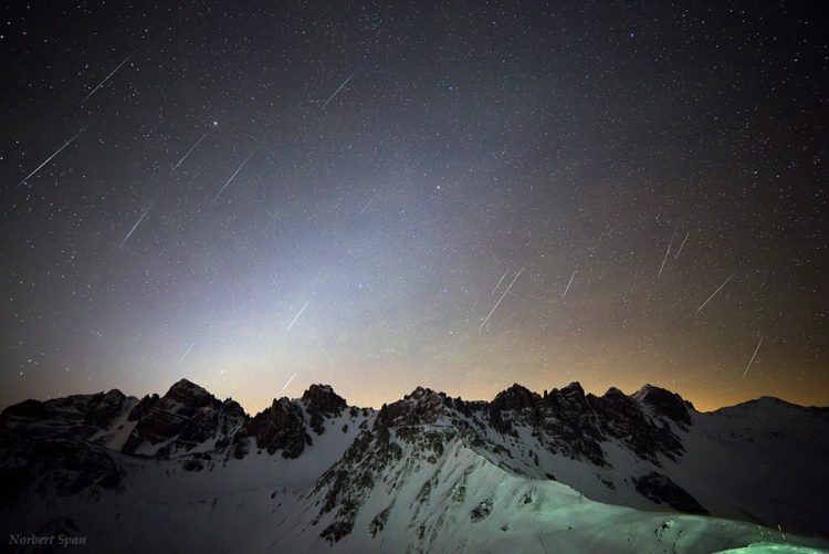 Geminid Meteors (Photo Composite)