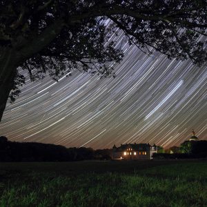 Star Trails over the Matronovsky Monastery