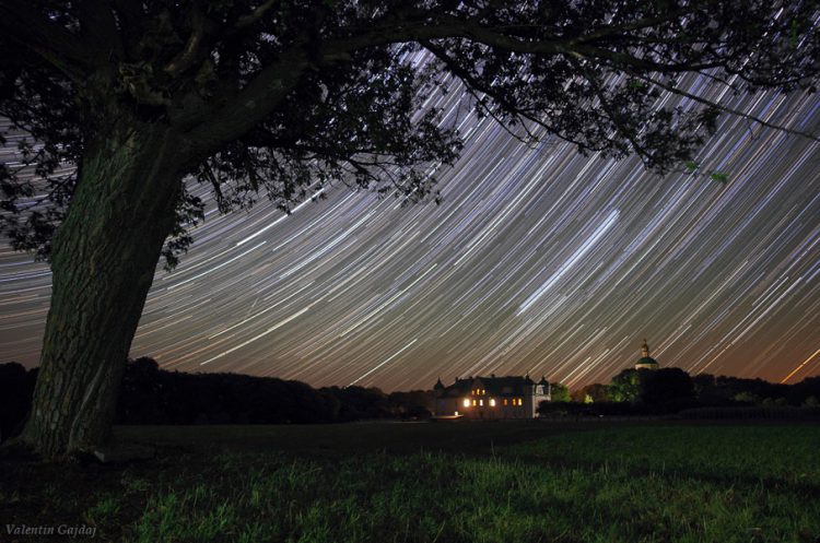 Star Trails over the Matronovsky Monastery