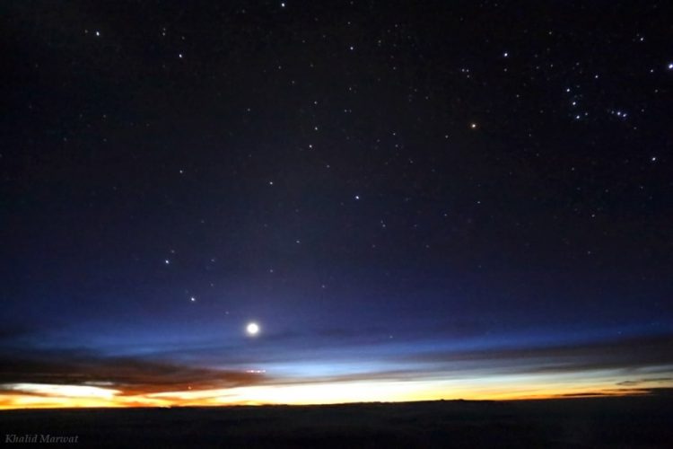 Venus in Zodiacal Light (at 35,000 ft)