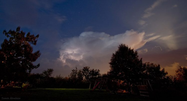 Storm, Stars and Lunar Crepuscular Rays