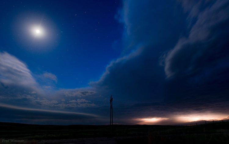 Moon, Stars, and Lightning