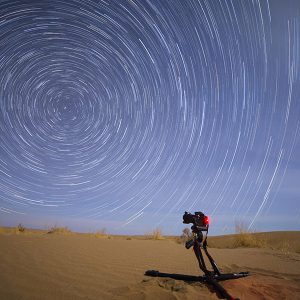 Star Trails During the Geminid Meteor Shower