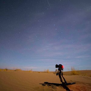 Star Trails During the Geminid Meteor Shower