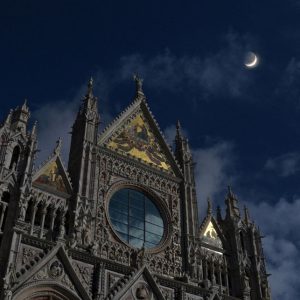 Crescent Moon on Siena's Cathedral