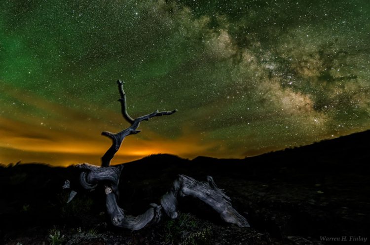 Airglow, Milky Way and Craters of the Moon